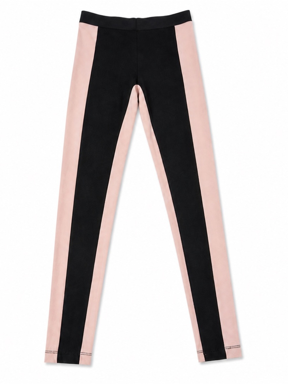 BCBG Max Azria Colorblock Skinny Pants Black Blush Pull On Small Office Chic